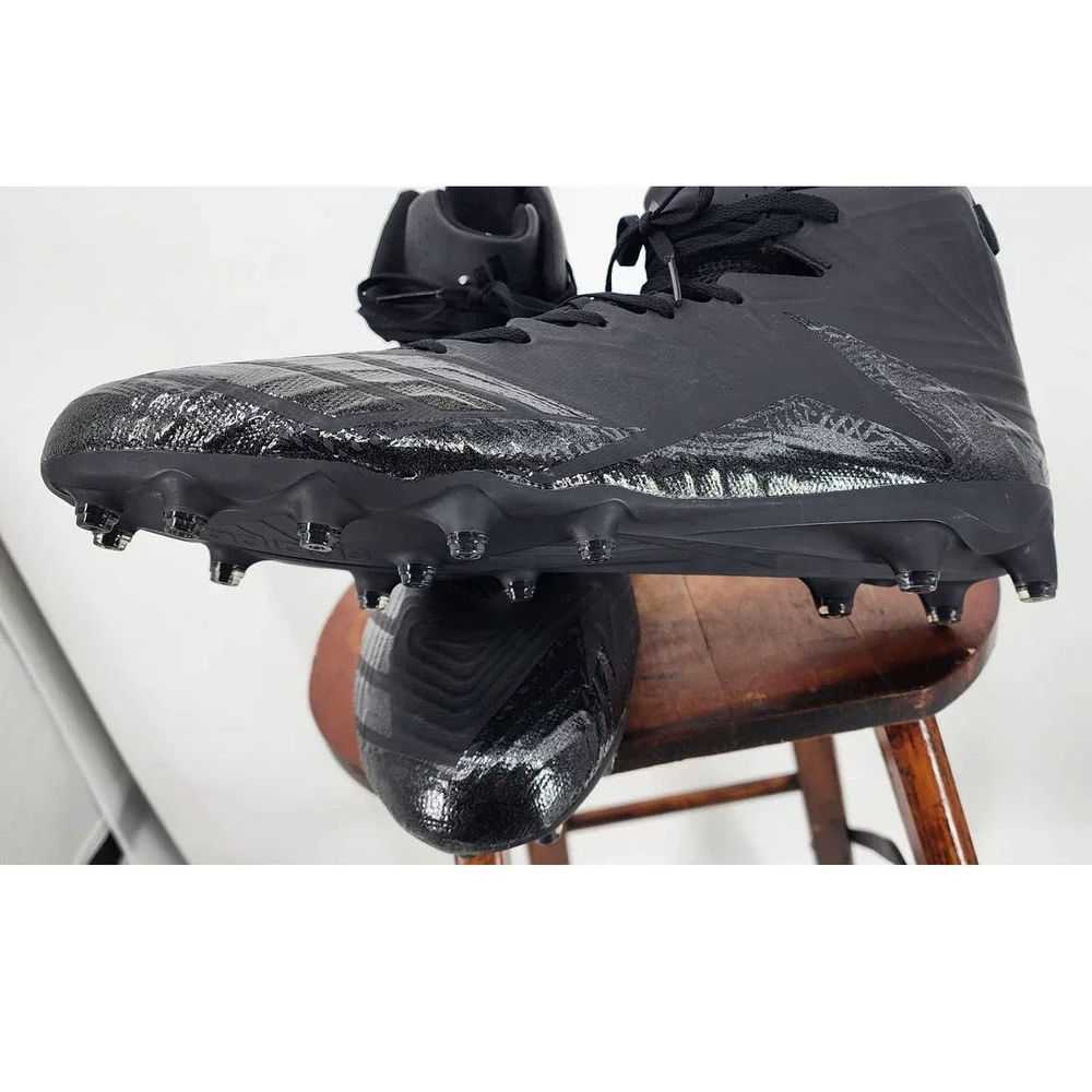 NEW‎ Adidas Freak X Carbon Mid Tripple Black Football Cleats Size 18